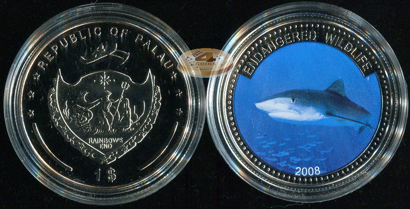 Палау. 1 доллар. 2008 (Proof. Эмаль)