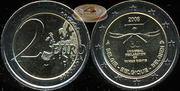 Бельгия. 2 евро. 2008 (Unc. Биметалл)