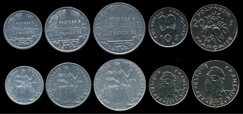 Французская Полинезия. Набор №1 (5 монет) 1994-2009