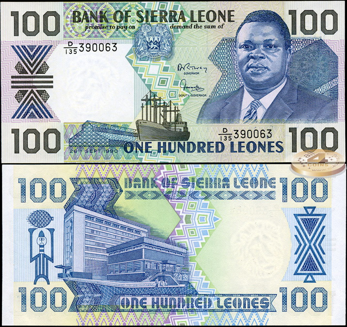 Сьерра Леоне. 100 леоне (Unc) 1990