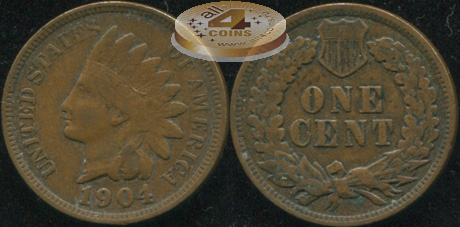 США. 1 цент. 1904 (XF)