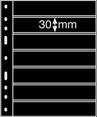 Черный лист Optima на 7 ячеек (S). [1 шт] (Leuchtturm)