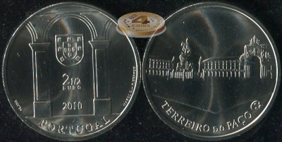 Португалия. 2.5 евро. 2010 (Unc)