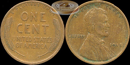США. 1 цент. 1918 (XF)