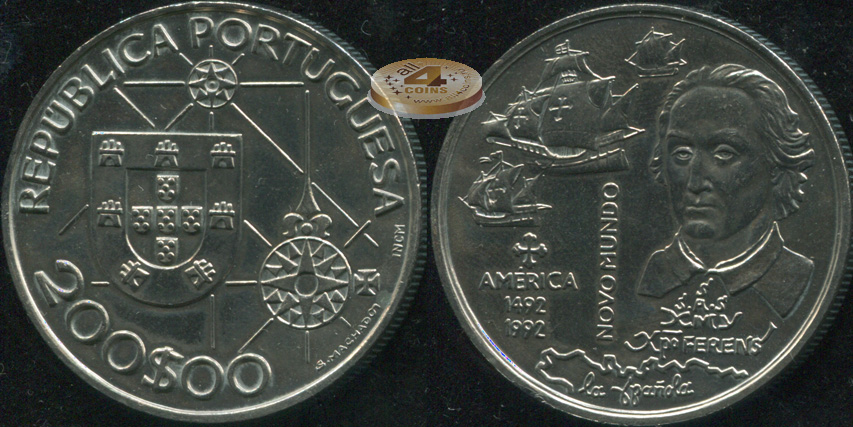 Португалия. 200 эскудо. 1992 (Unc)