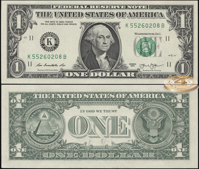США. 1 доллар (Unc) 2013.K