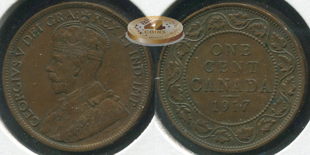 Канада. 1 цент. 1917 (Unc)