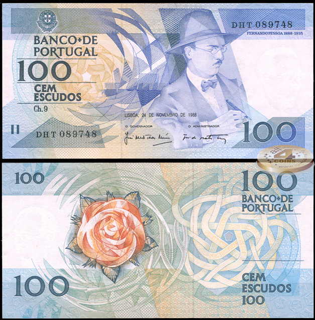 Португалия. 100 эскудо (Unc) 1988