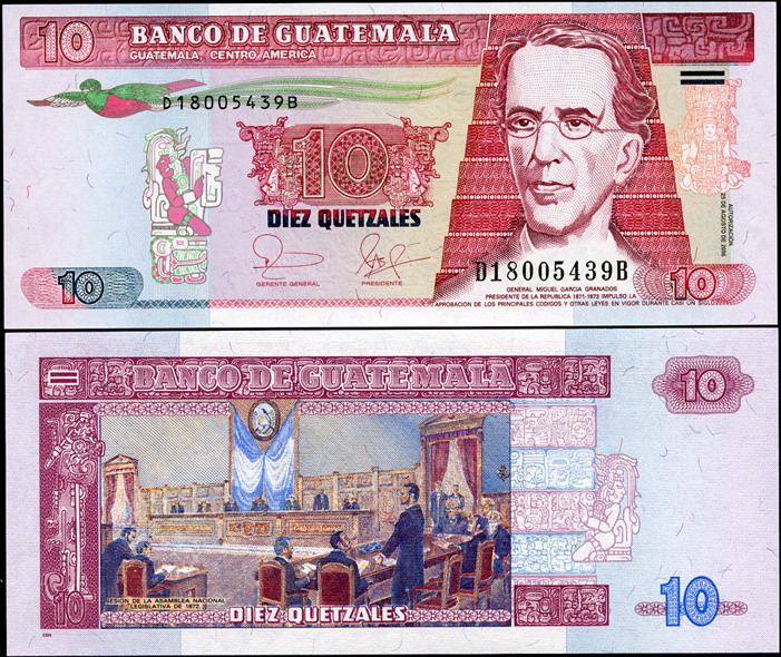 Гватемала. 10 кетсалей (Unc) 2006