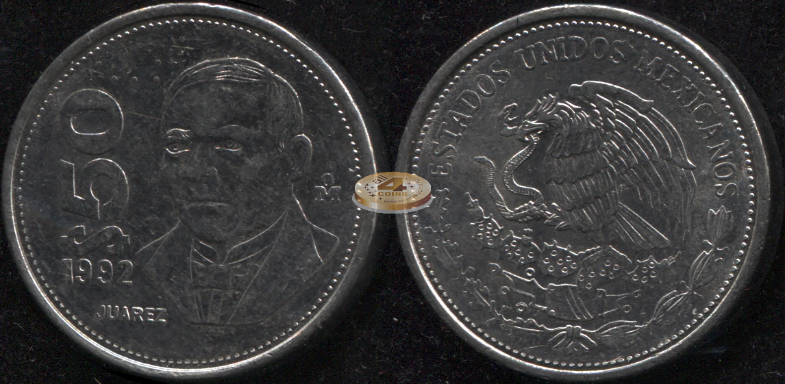 Мексика. 50 песо. 1992 (Unc)