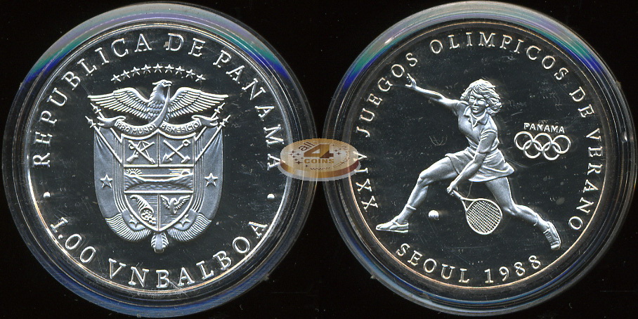 Панама. 1 бальбоа. 1988 (Proof. Серебро)