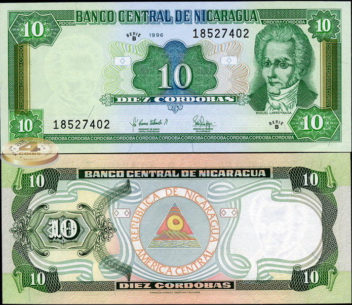 Никарагуа. 10 кордоб (Unc) 1996