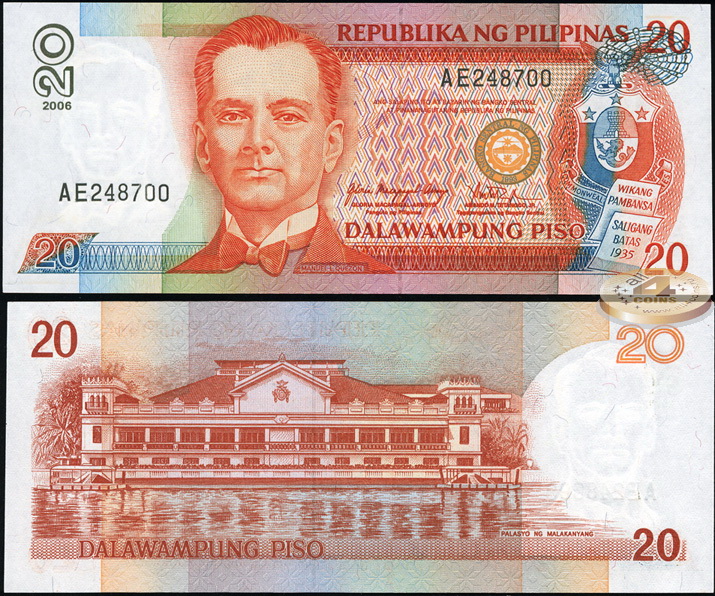 Филиппины. 20 писо (Unc) 2006