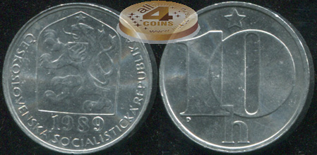 Чехословакия. 10 геллеров. 1989 (Unc)