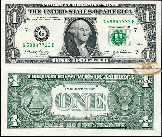 США. 1 доллар (Unc) 2003.G
