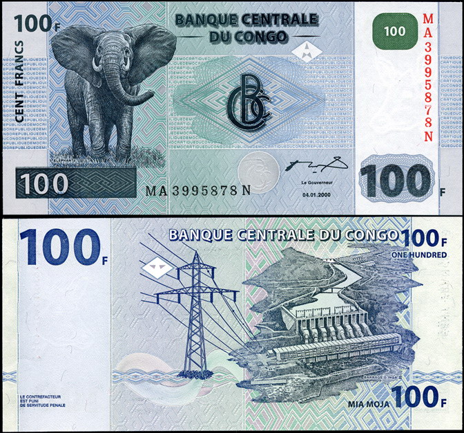 Конго. 100 франков (Unc) 2000