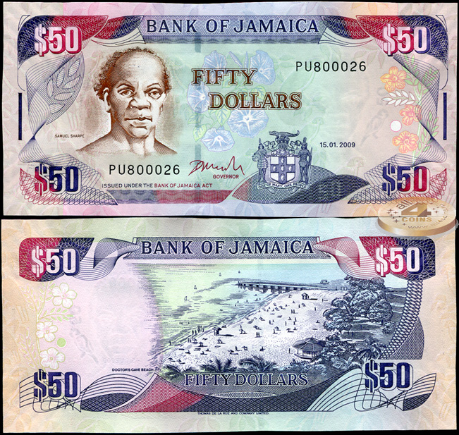 Ямайка. 50 долларов (Unc) 2009