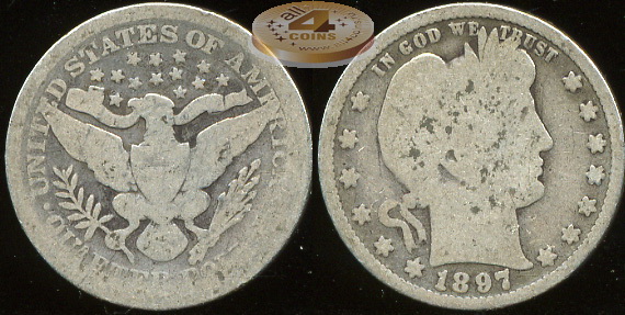 США. 25 центов. 1897 (G. Серебро)