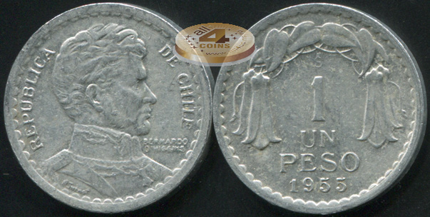 Чили. 1 песо. 1955 (XF)