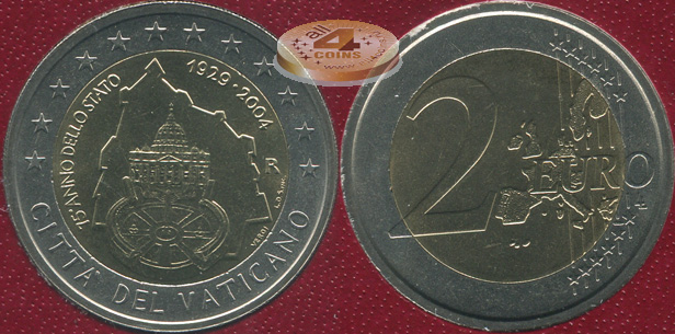 Ватикан. 2 евро. 2004 (Unc. Биметалл. Буклет)