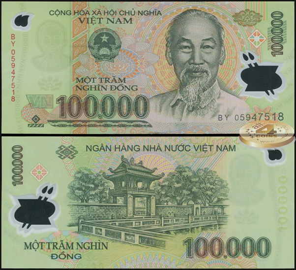 Вьетнам. 100000 донг (Unc. Пластик) 2005
