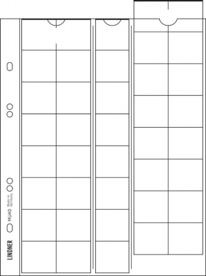 Лист Universal для наборов евро, с красной прокладкой [пачка 5 шт] (Lindner)
