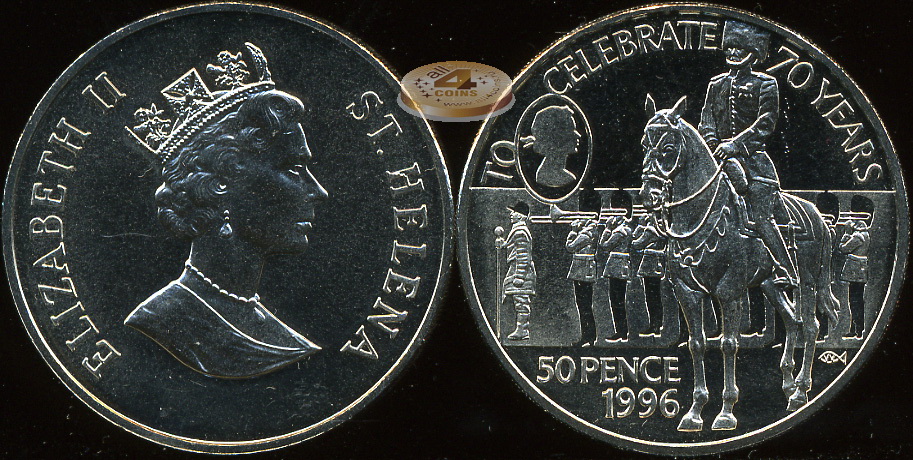 Остров Святой Елены. 50 пенсов. 1996 (Unc)