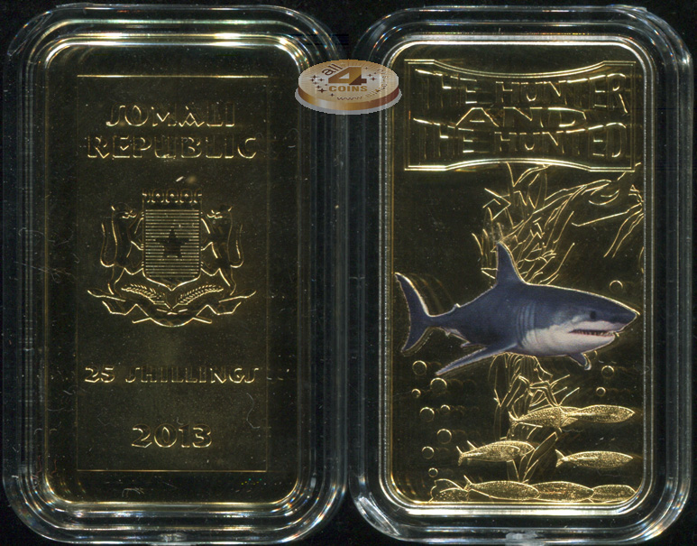 Сомали. 25 шиллингов. 2013 (Proof. Позолота. Эмаль)