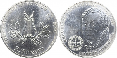 Португалия Монета 2.5 евро. 2014 (Unc) Маркуш Португал