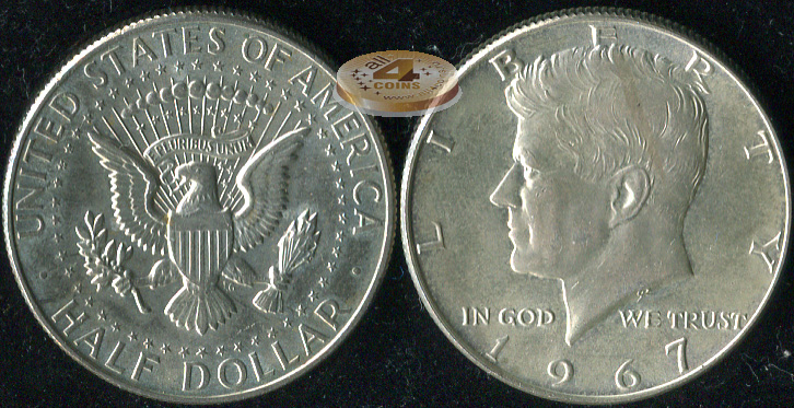 США. 1/2 доллара. 1967 (Unc. Серебро)