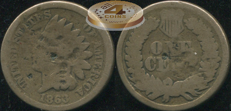 США. 1 цент. 1863 (G)