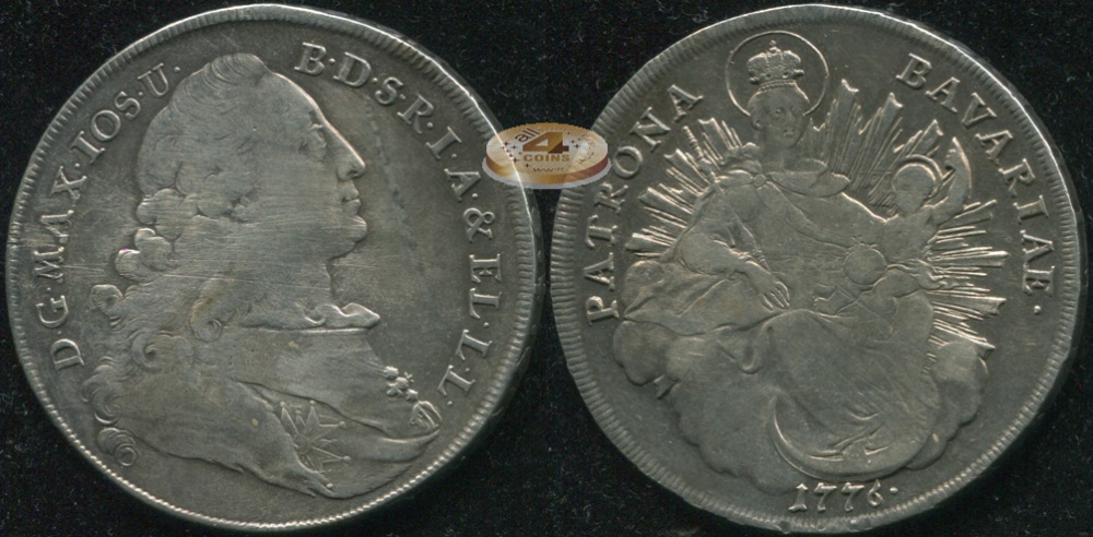 Германия (Бавария). Мадонненталер. 1776 (VF. Серебро)