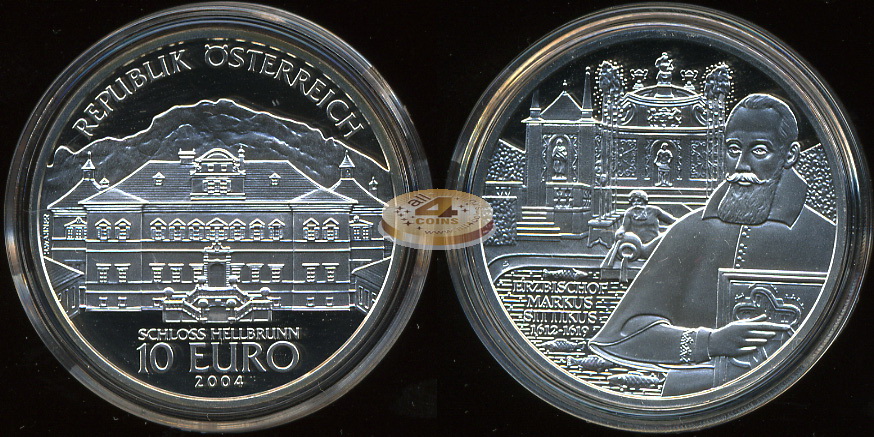Австрия. 10 евро. 2004 (Proof. Серебро)