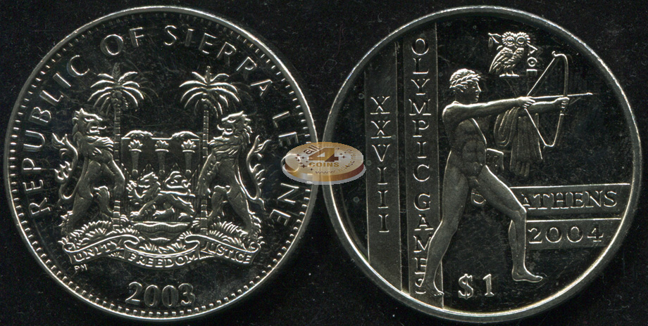Сьерра Леоне. 1 доллар. 2003 (Unc)