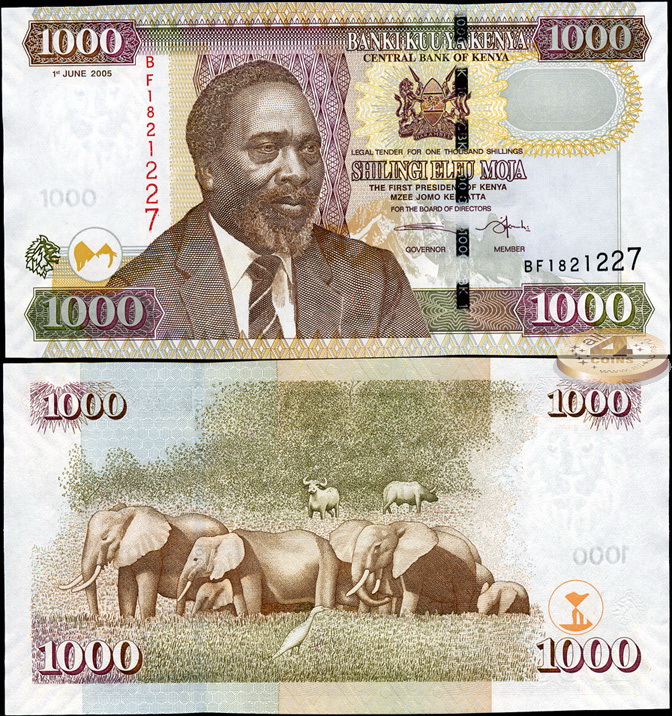 Кения. 1000 шилингов (Unc) 2005
