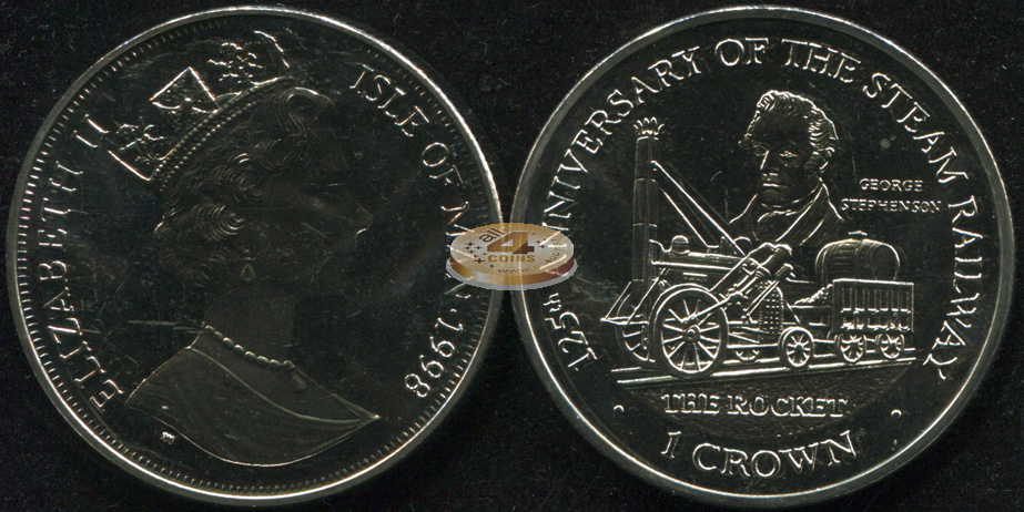 Остров Мэн. 1 крона. 1998 (Unc)