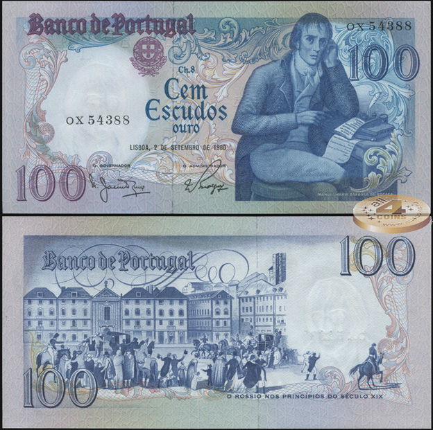 Португалия. 100 эскудо (Unc) 1980