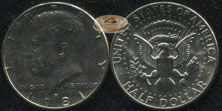 США. 1/2 доллара. 1981.D (Unc)