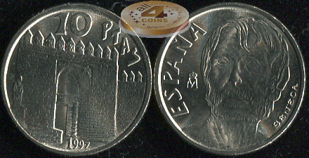 Испания. 10 песет. 1997 (Unc)