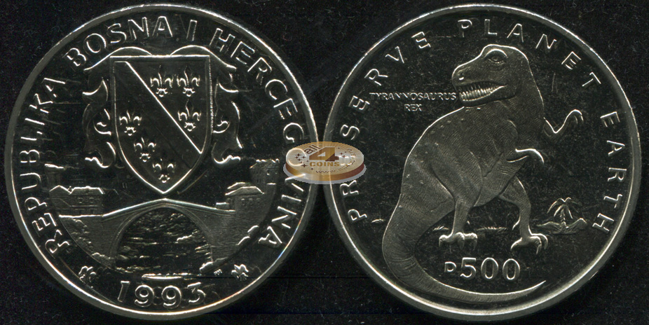 Босния и Герцеговина. 500 динар. 1993 (Unc)