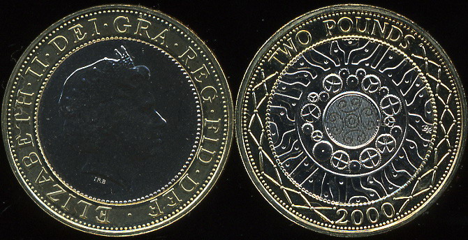 Великобритания. 2 фунта. 2000 (Unc)