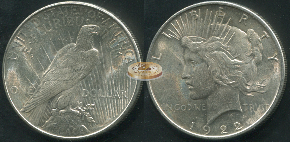 США. 1 доллар. 1922 (Unc. Серебро)
