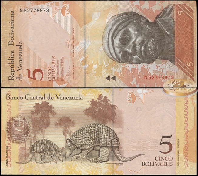Венесуэла. 5 боливаров (Unc) 2011