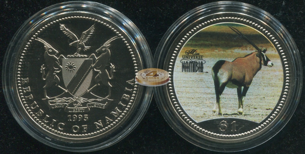 Намибия. 1 доллар. 1995 (Proof. Эмаль)