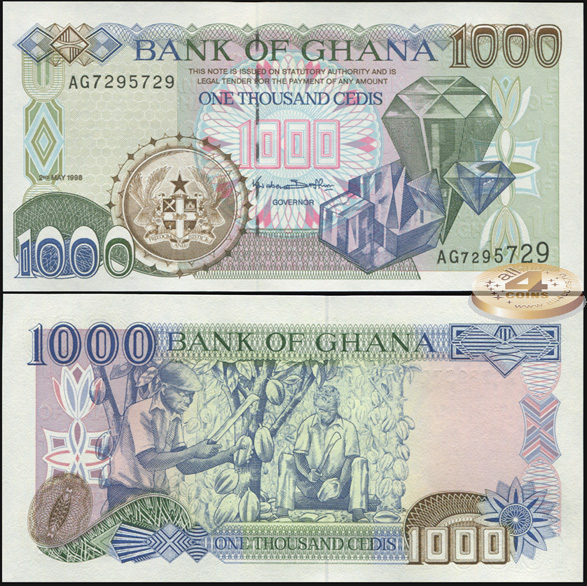 Гана. 1000 седи (Unc) 1998