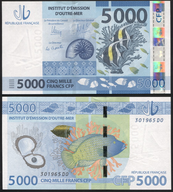 Французская Полинезия. 5000 франков (Unc) 2014