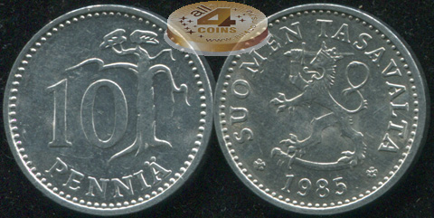 Финляндия. 10 пенни. 1985.N (Unc)