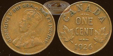 Канада. 1 цент. 1926 (VF)