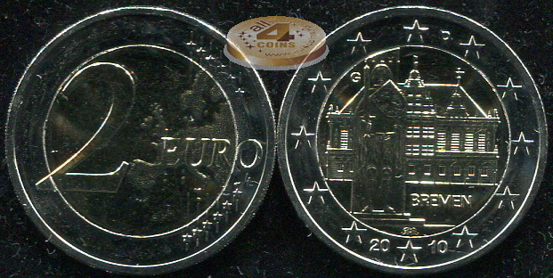 Германия. 2 евро. 2010 G (Unc. Биметалл)