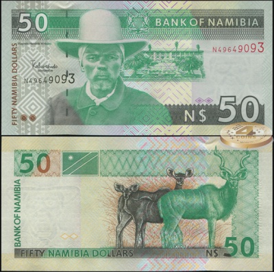 Намибия. Банкнота 50 долларов. ND(2006). Unc. Бумага. Кат.# P.8b